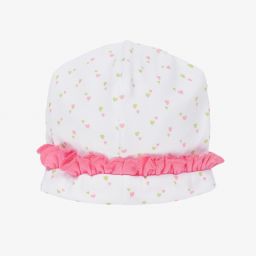 ماغنوليا بيبي-قبعة قطن بيما لون أبيض للمولودات | Childrensalon Outlet