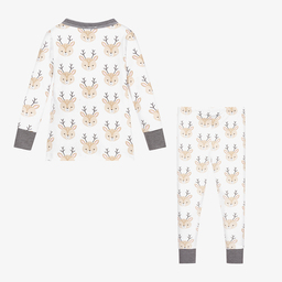 Magnolia Baby-بيجاما قطن بيما لون أبيض | Childrensalon Outlet