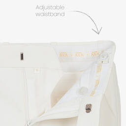 Maison Ava-Boys Ivory Embroidered Butterfly Suit | Childrensalon Outlet