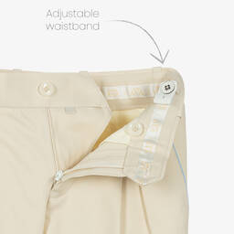 Maison Ava-Кремовый костюм с вышитыми цветами | Childrensalon Outlet