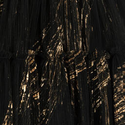 Maison Ava-Girls Black & Gold Pleated Tulle Dress | Childrensalon Outlet