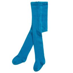 Mala-Turquoise Blue Cotton Tights | Childrensalon Outlet