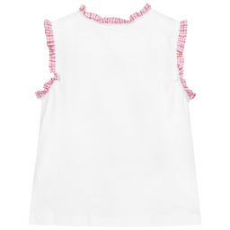 Malvi & Co-Baby Girls White Cotton Top | Childrensalon Outlet