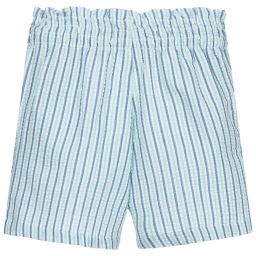 Malvi & Co-Blue & Green Cotton Shorts | Childrensalon Outlet