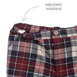 Malvi & Co-Boys Red & Blue Check Shorts | Childrensalon Outlet
