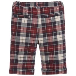 Malvi & Co-Boys Red & Blue Check Shorts | Childrensalon Outlet