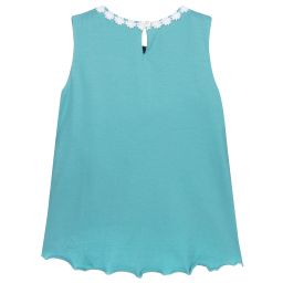 Malvi & Co-Girls Blue Cotton Jersey Top | Childrensalon Outlet
