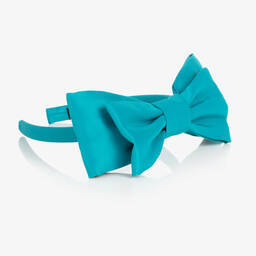 ماما لوما-طوق للشعر ساتان لون أزرق تركواز للبنات | Childrensalon Outlet