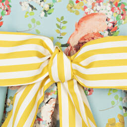 Mama Luma-Girls Blue Floral Satin Dress | Childrensalon Outlet