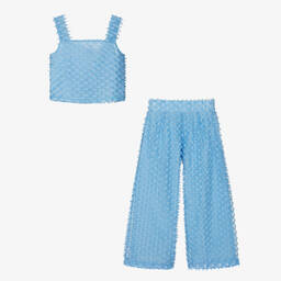 Mama Luma-Голубой комплект из органзы с кисточками | Childrensalon Outlet