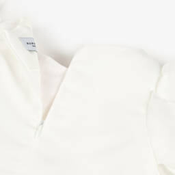 Mama Luma-Нежный кремовый атласный топ для девочек | Childrensalon Outlet