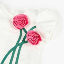 Mama Luma-Нежный кремовый атласный топ для девочек | Childrensalon Outlet