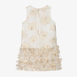 Mama Luma-Girls Elegant Ivory & Gold Dress | Childrensalon Outlet