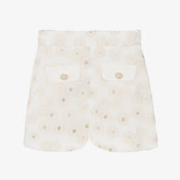 Mama Luma-Girls Elegant Ivory & Gold Skirt | Childrensalon Outlet