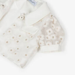 Mama Luma-بلوزة عاجية ذهبية أنيقة للبنات | Childrensalon Outlet