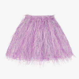 Mama Luma-Girls Feathered Lilac Skirt | Childrensalon Outlet