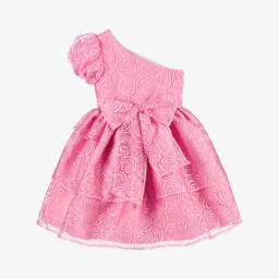 Mama Luma-Girls Floral Pink Organza Gown | Childrensalon Outlet