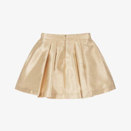 Mama Luma-تنورة ساتان ذهبية براقة للبنات | Childrensalon Outlet