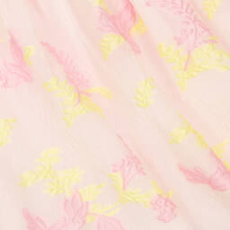 ماما لوما-طقم تنورة أورغانزا لون أخضر وزهري بطبعة ورود | Childrensalon Outlet