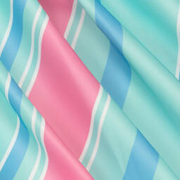 Mama Luma-Атласная юбка в зелено-розовую полоску | Childrensalon Outlet