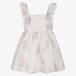 Mama Luma-Girls Ivory Floral Organza Dress | Childrensalon Outlet
