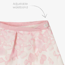 Mama Luma-طقم تنورة ساتان لون عاجي وزهري | Childrensalon Outlet