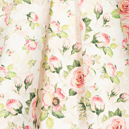 Mama Luma-Кремово-розовое атласное платье с розами | Childrensalon Outlet