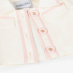 Mama Luma-Girls Ivory Puff Sleeve Top | Childrensalon Outlet