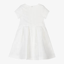 Mama Luma-Кремовое атласное платье с бантом | Childrensalon Outlet