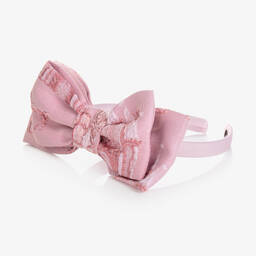 Mama Luma-Girls Pink Castle Jacquard Hairband | Childrensalon Outlet