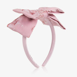 Mama Luma-Girls Pink Castle Jacquard Hairband | Childrensalon Outlet