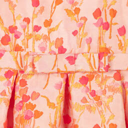 Mama Luma-Girls Pink Floral Jacquard Dress | Childrensalon Outlet