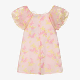 Mama Luma-Girls Pink Organza Floral Dress | Childrensalon Outlet