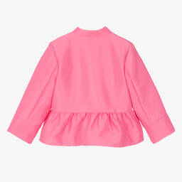 Mama Luma-Girls Pink Satin Peplum Jacket | Childrensalon Outlet