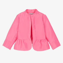 Mama Luma-Girls Pink Satin Peplum Jacket | Childrensalon Outlet
