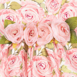 Mama Luma-Girls Pink Satin Rose Dress | Childrensalon Outlet