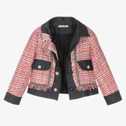 Mama Luma-Girls Pink Tweed Blazer | Childrensalon Outlet