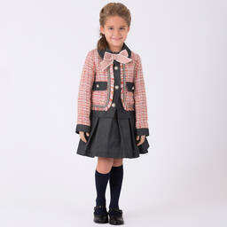Mama Luma-Girls Pink Tweed Blazer | Childrensalon Outlet