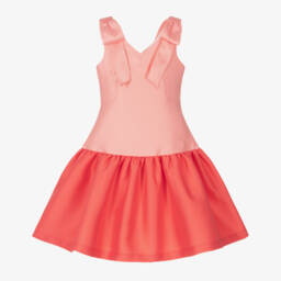 Mama Luma-Girls Radiant Coral Satin Gown | Childrensalon Outlet