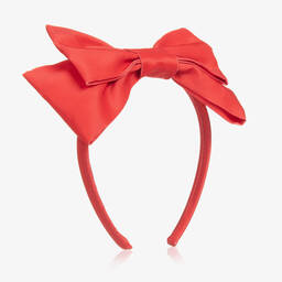 Mama Luma-Красный атласный ободок с бантом | Childrensalon Outlet