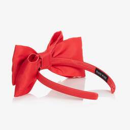 Mama Luma-Красный атласный ободок с бантом | Childrensalon Outlet