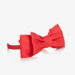Mama Luma-Красный атласный ободок с бантом | Childrensalon Outlet
