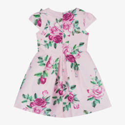 Mama Luma-Girls Rose Print Satin Gown | Childrensalon Outlet