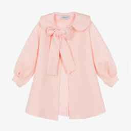 Mama Luma-Girls Rosy Bow Neoprene Coat | Childrensalon Outlet