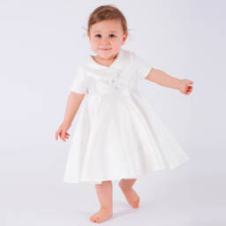 Mama Luma-فستان عاجي من الساتان للبنات | Childrensalon Outlet