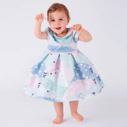 Mama Luma-فستان دوار ساتان للبنات بألوان الباستيل | Childrensalon Outlet