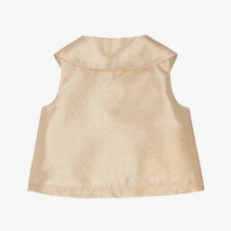 Mama Luma-بلوزة ساتان ذهبية براقة للبنات | Childrensalon Outlet