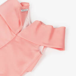 Mama Luma-بلوزة حريرية للبنات بلون المرجان مع فيونكة | Childrensalon Outlet