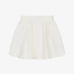 Mama Luma-Girls Silky Ivory Pleated Skirt | Childrensalon Outlet