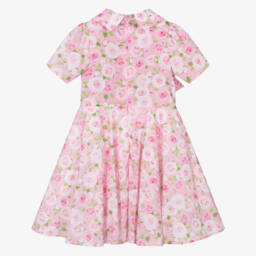Mama Luma-فستان وردي ناعم للبنات مع فيونكة وردية | Childrensalon Outlet